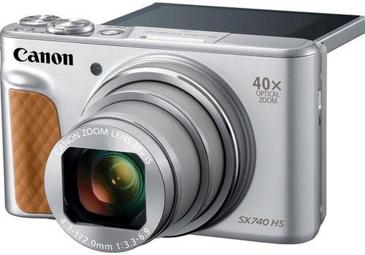 Alt view image 3 of 4 - Canon PowerShot SX740 HS Digital Camera (Silver) (2956C001) + 64GB Card + More