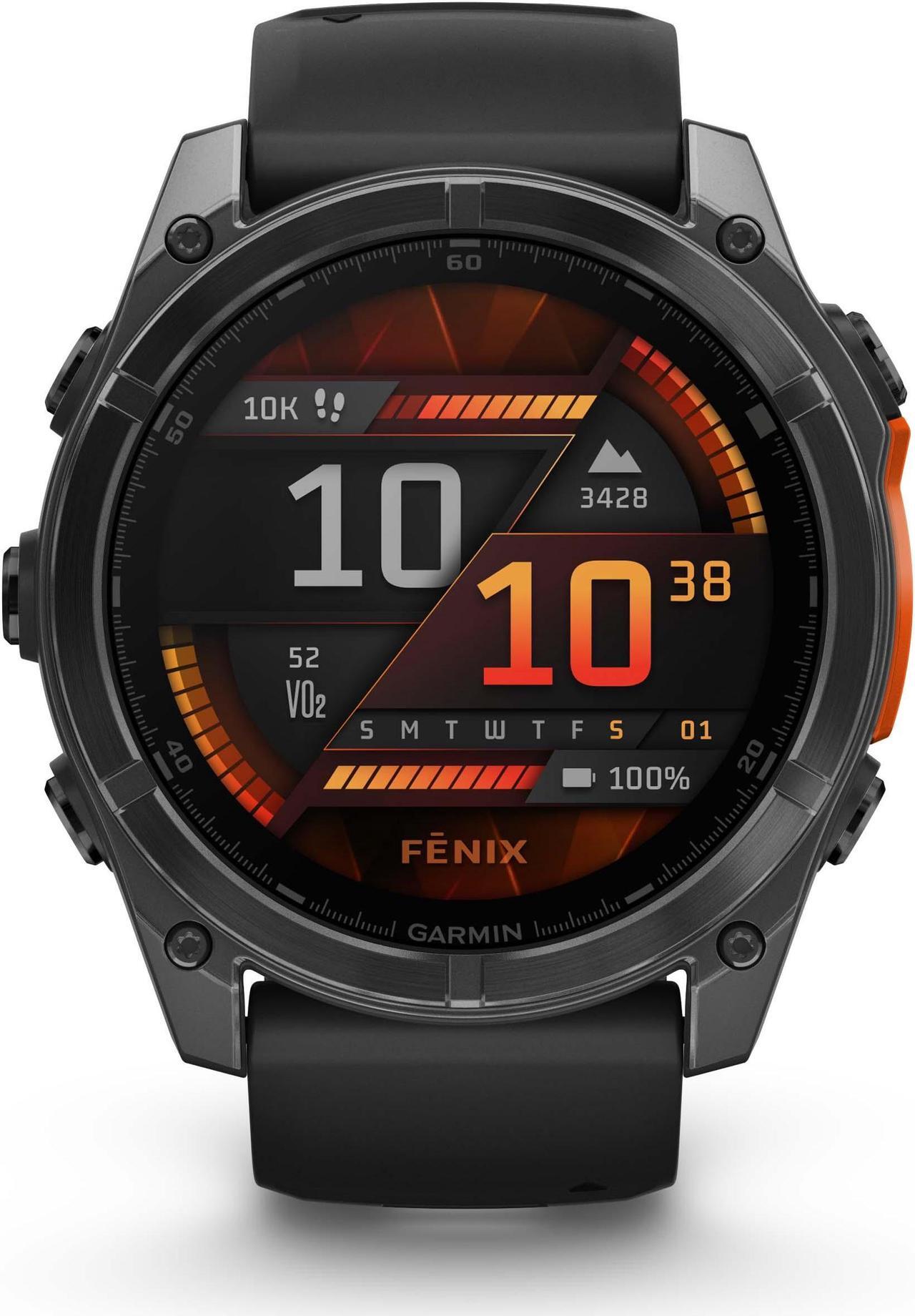 Alt view image 2 of 4 - fenix 8  51 mm, AMOLED, Slate Gray with Black Silicone Band