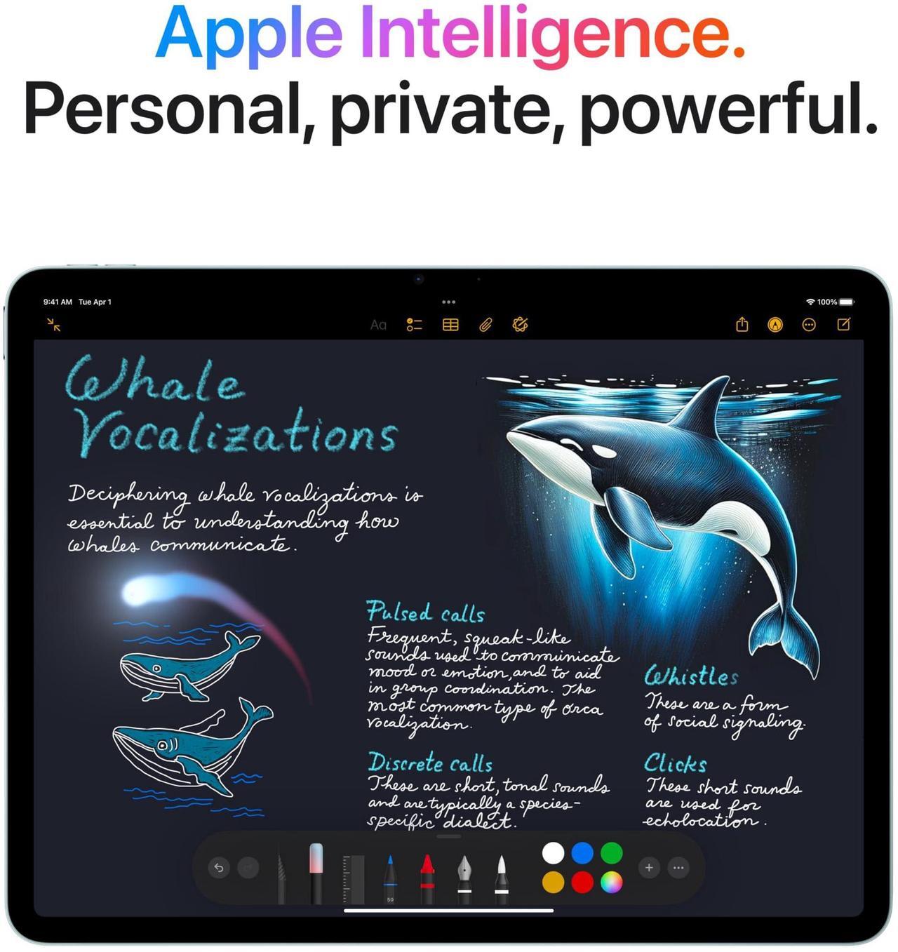 Alt view image 3 of 3 - Apple iPad Air 11-inch with M3 chip Built for Apple Intelligence, Liquid Retina Display, 1TB, 12MP Front/Back Camera, Wi-Fi 6E, Touch ID, All-Day Battery Life - Purple