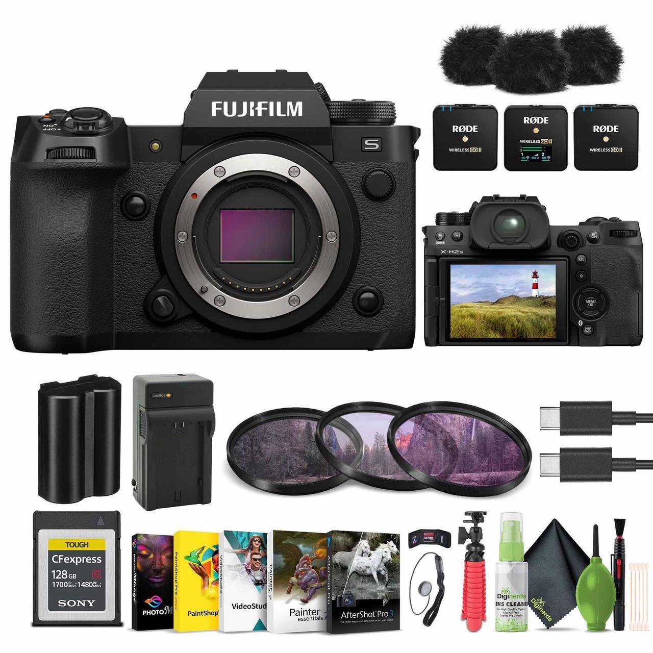 Main image of FUJIFILM X-H2S Mirrorless Camera,Rode Wireless Microphone System/Recorder,Bundle