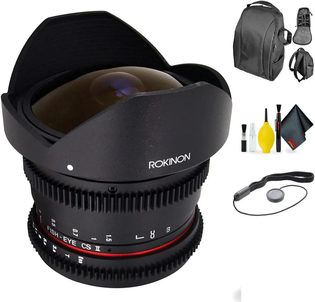 Main image of ROKINON 8MM T/3.8 CINE HD Sony inchE inch + Deluxe Lens Cleaning Kit