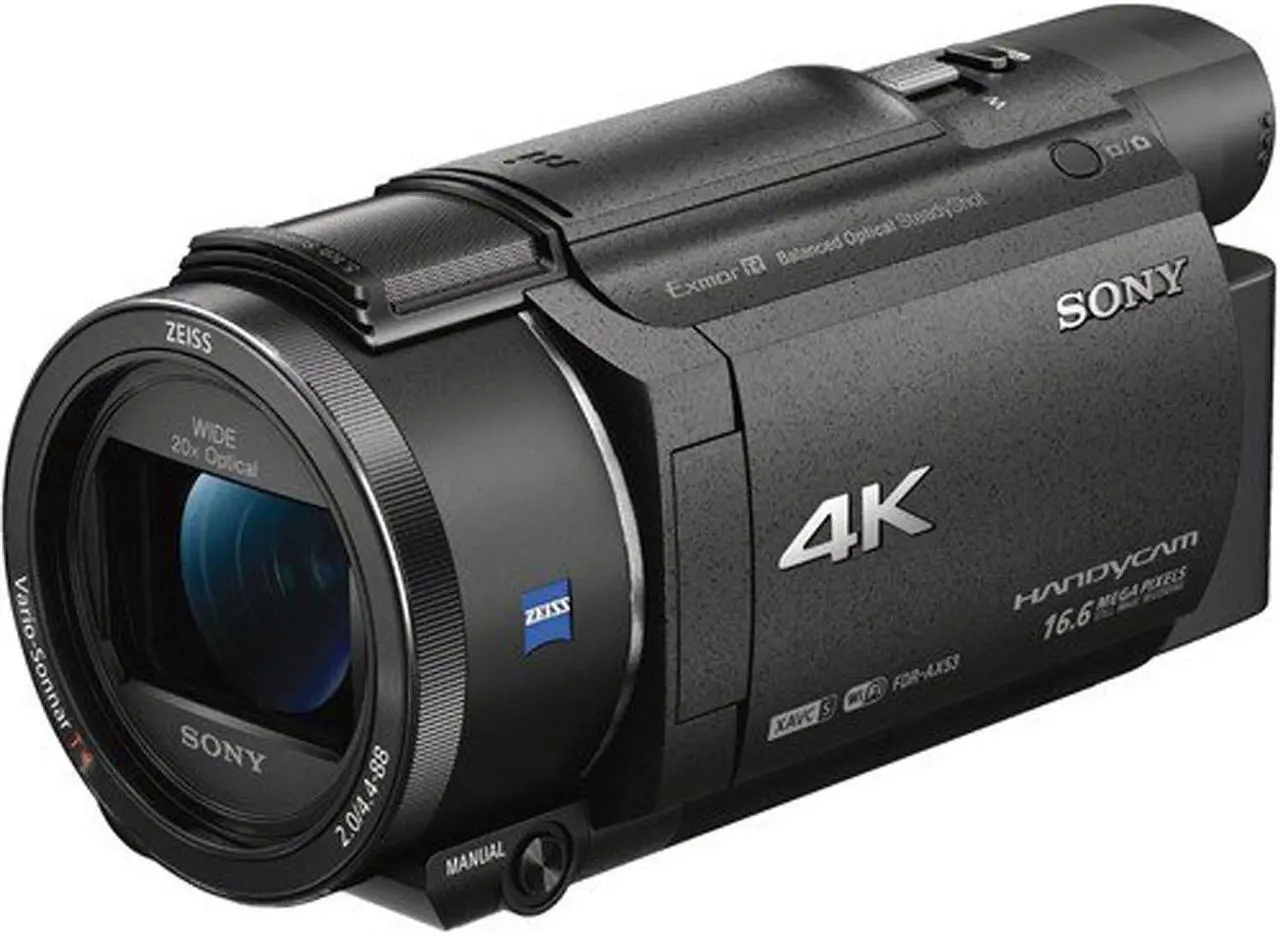 Alt view image 6 of 8 - Sony FDR-AX53 4K Ultra HD Handycam Camcorder (Intl Model) With Extra Battery, Case, Memory Card and More. - Starter Set