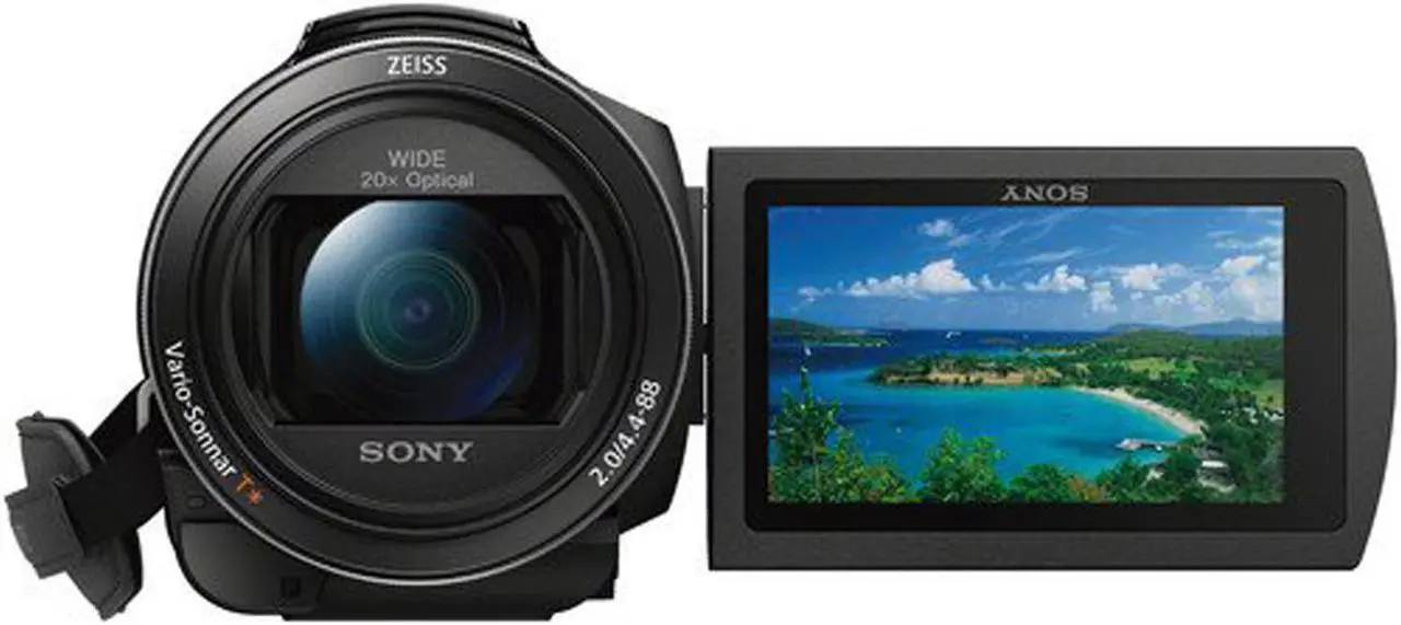 Alt view image 7 of 8 - Sony FDR-AX53 4K Ultra HD Handycam Camcorder (Intl Model) With Extra Battery, Case, Memory Card and More. - Starter Set