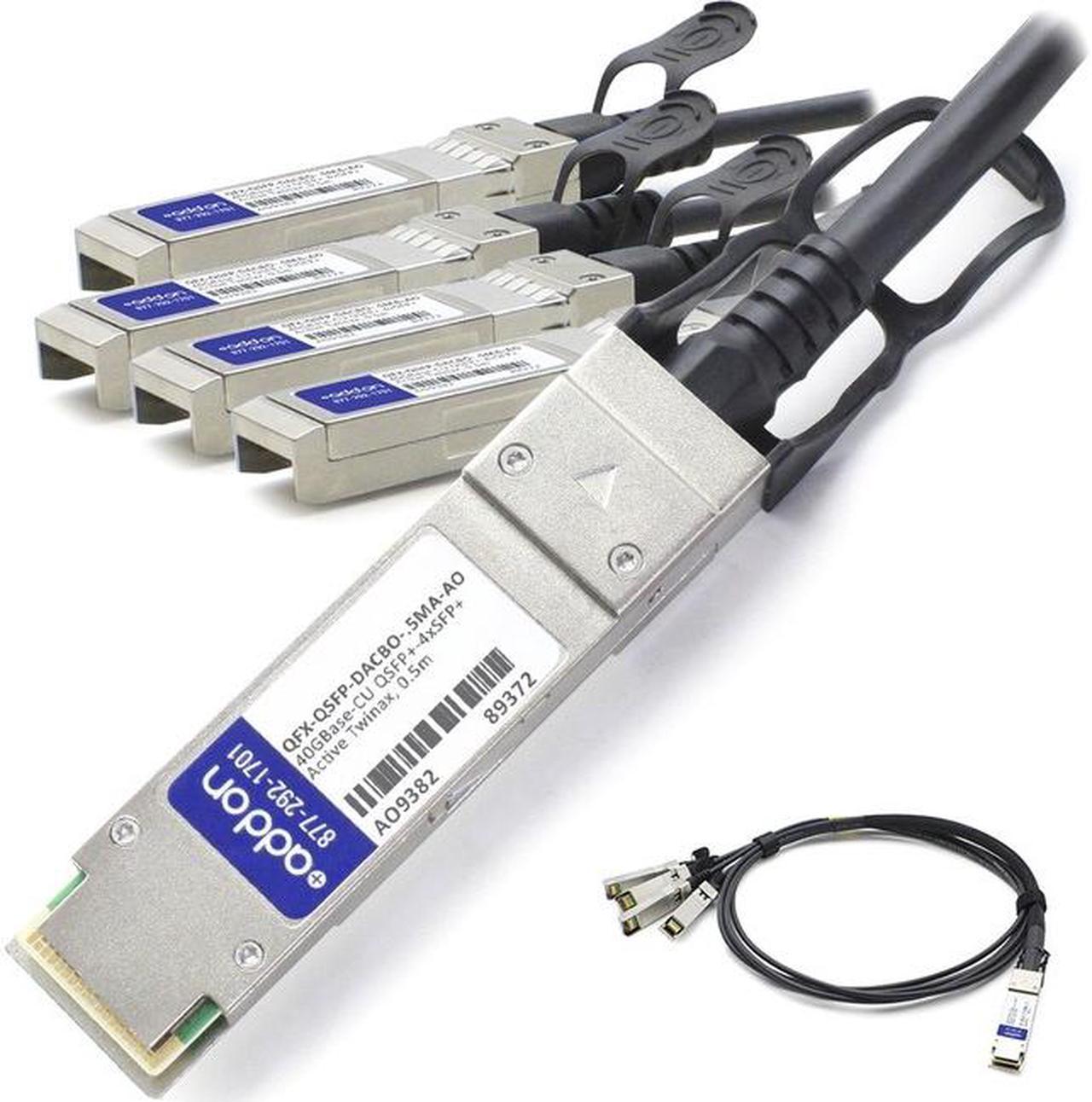 AXIOM 40GBASE-CR4 QSFP+ TO 4 10GBASE-CU SFP+ ACTIVE DAC JUNIPER COMPATIBLE 5M