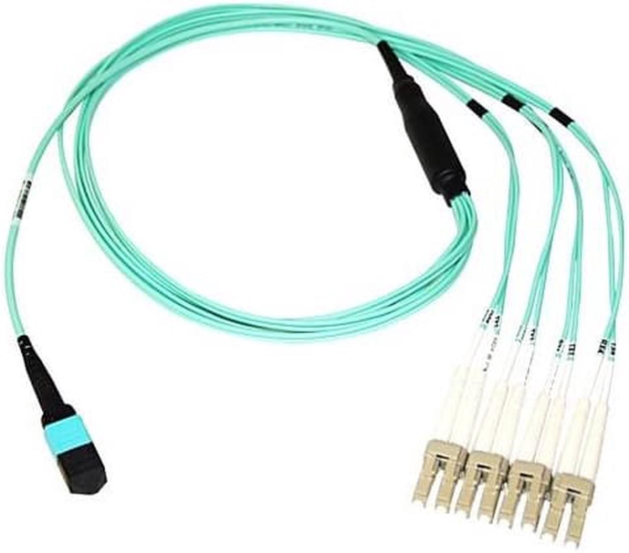 Main image of AXIOM MPO FEMALE TO 4 LC MULTIMODE OM3 50/125 FIBER OPTIC BREAKOUT CABLE - 7M