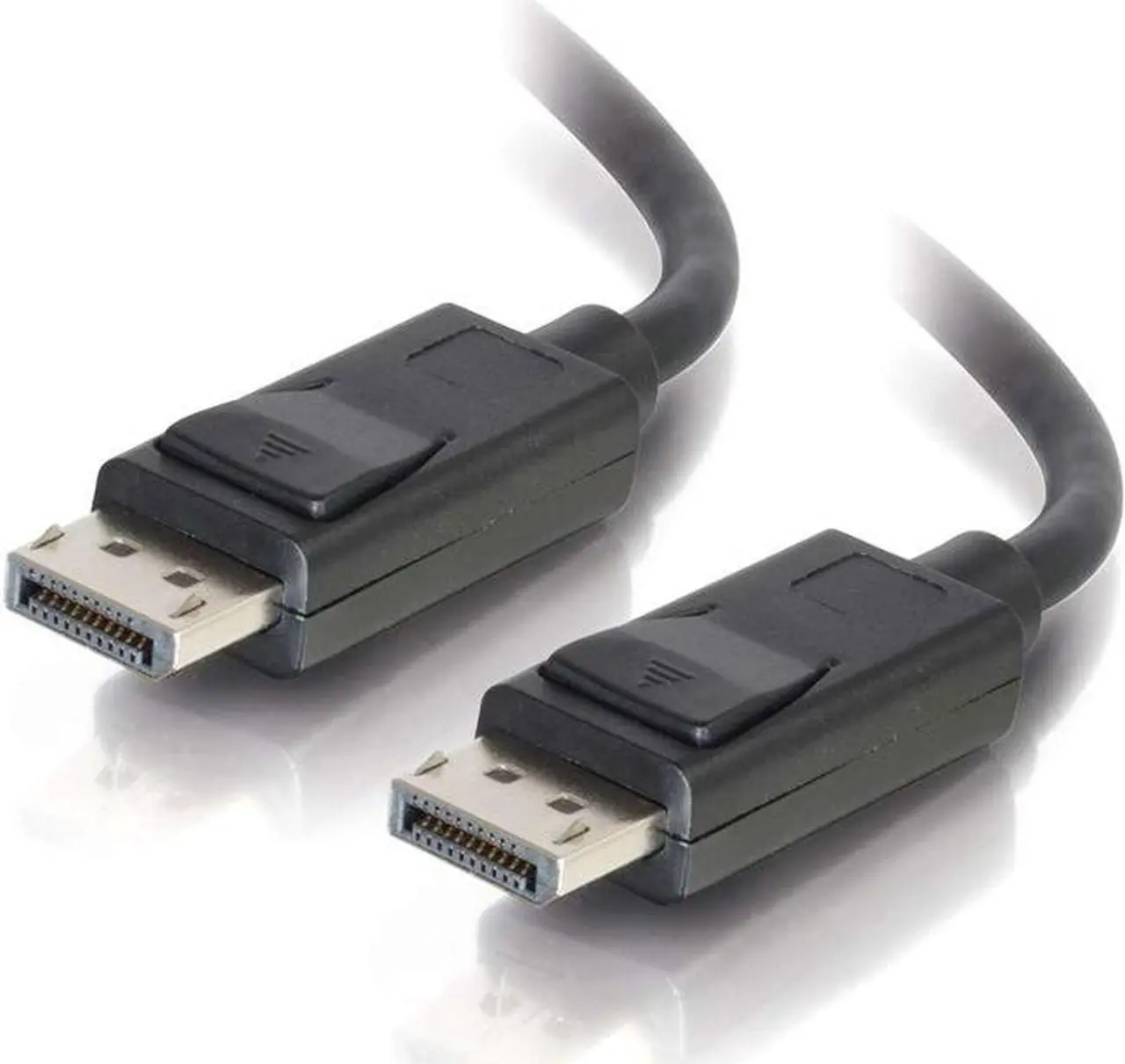 Alt view image 2 of 7 - C2G 54425 DisplayPort Cable with Latches M/M, 8K UHD Compatible - Digital Audio Video, Black (30 Feet, 9.14 Meters)