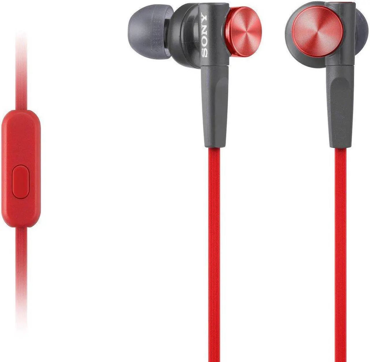 Alt view image 5 of 8 - Sony MDRXB50AP - R Red Extra Bass Earbud Headset