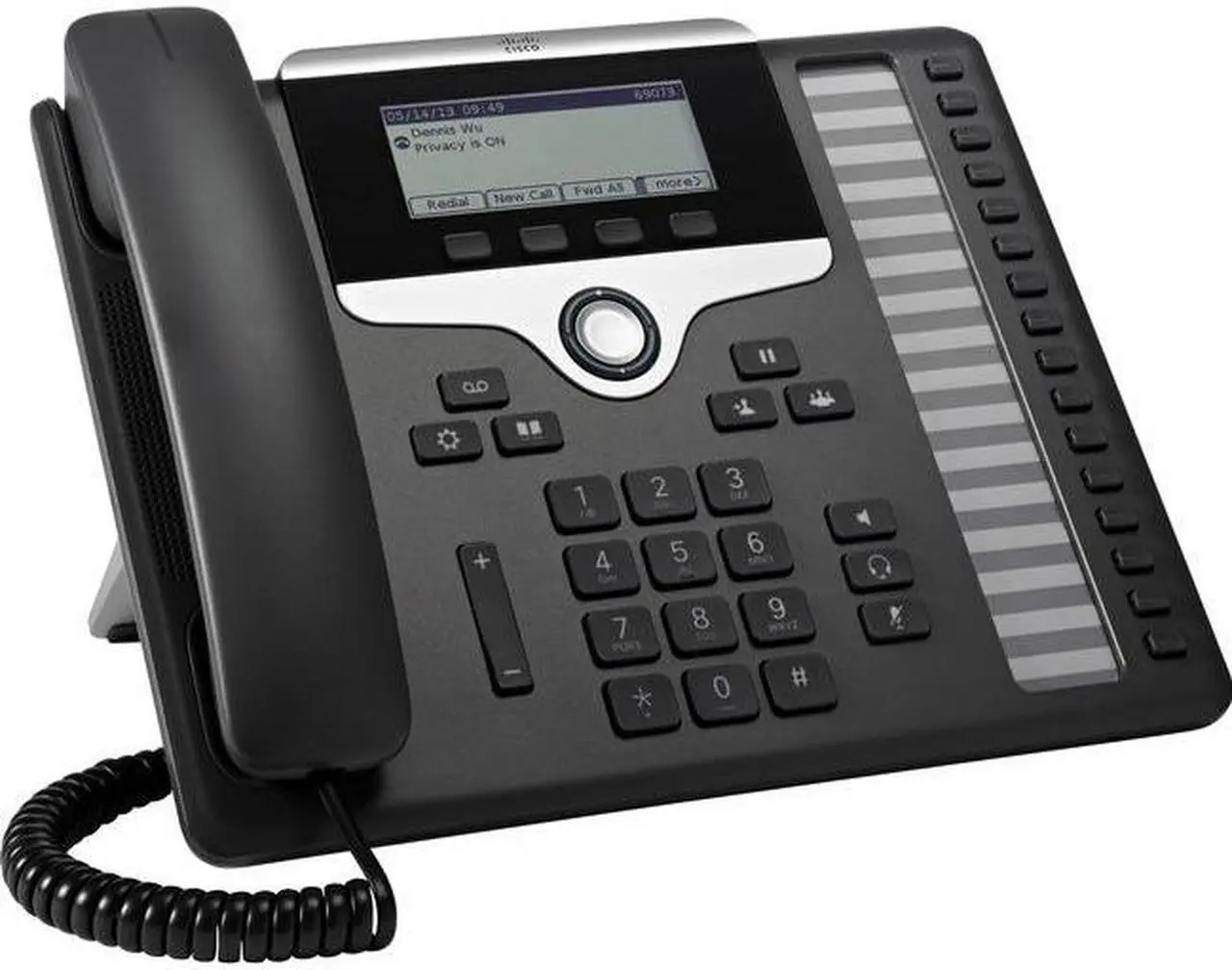 Main image of Cisco 7861 IP Phone - Wall Mountable, Desktop - Charcoal - VoIP - Caller ID - Speakerphone - 2 x -