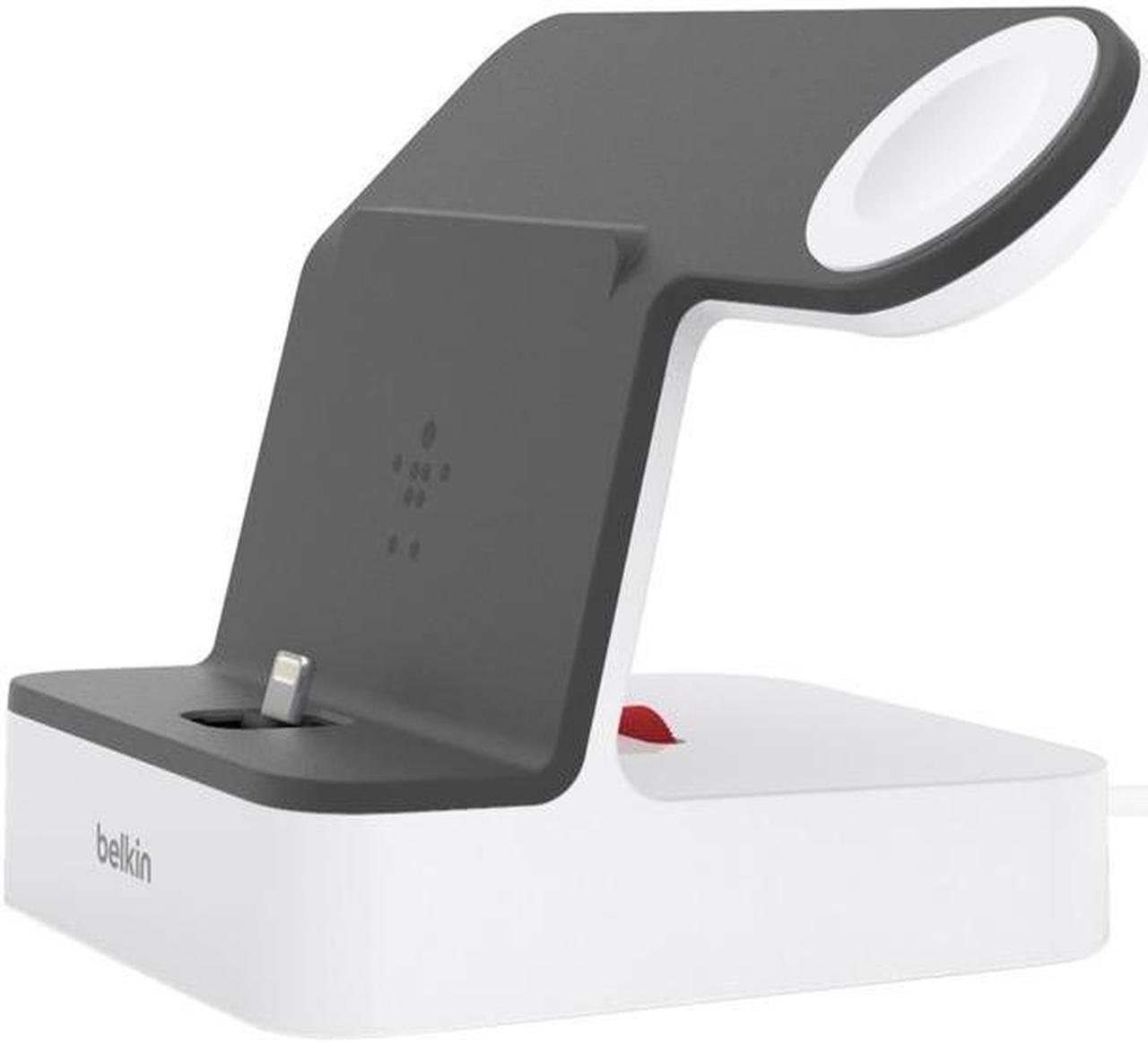 Alt view image 15 of 20 - BELKIN F8J237TTWHT PowerHouse White Charge Dock for Apple Watch + iPhone XS, iPhone XS Max, iPhone XR