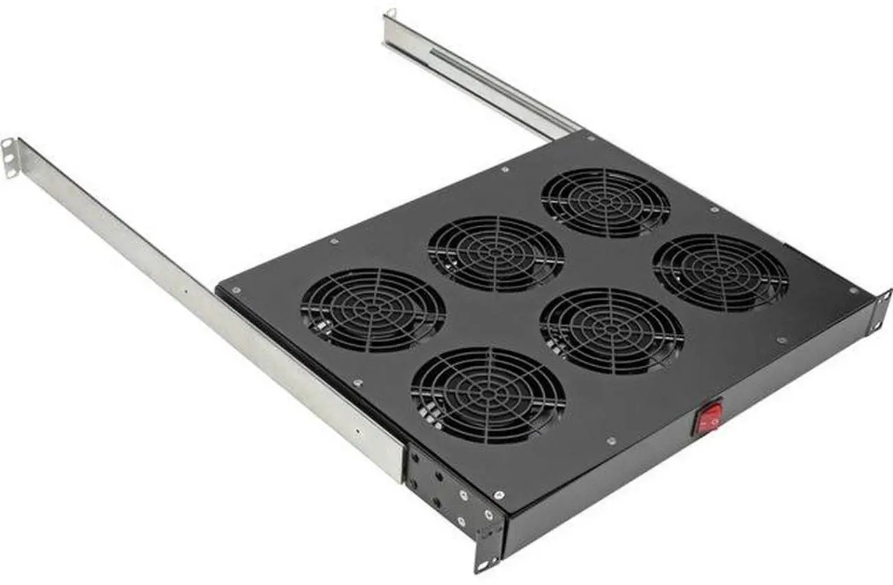 Alt view image 8 of 17 - Tripp Lite Fan Tray for 19in Racks - 6 120V High-Performance Fans - 576 CFM - C14 Inlet - 1URM SRFANTRAY6