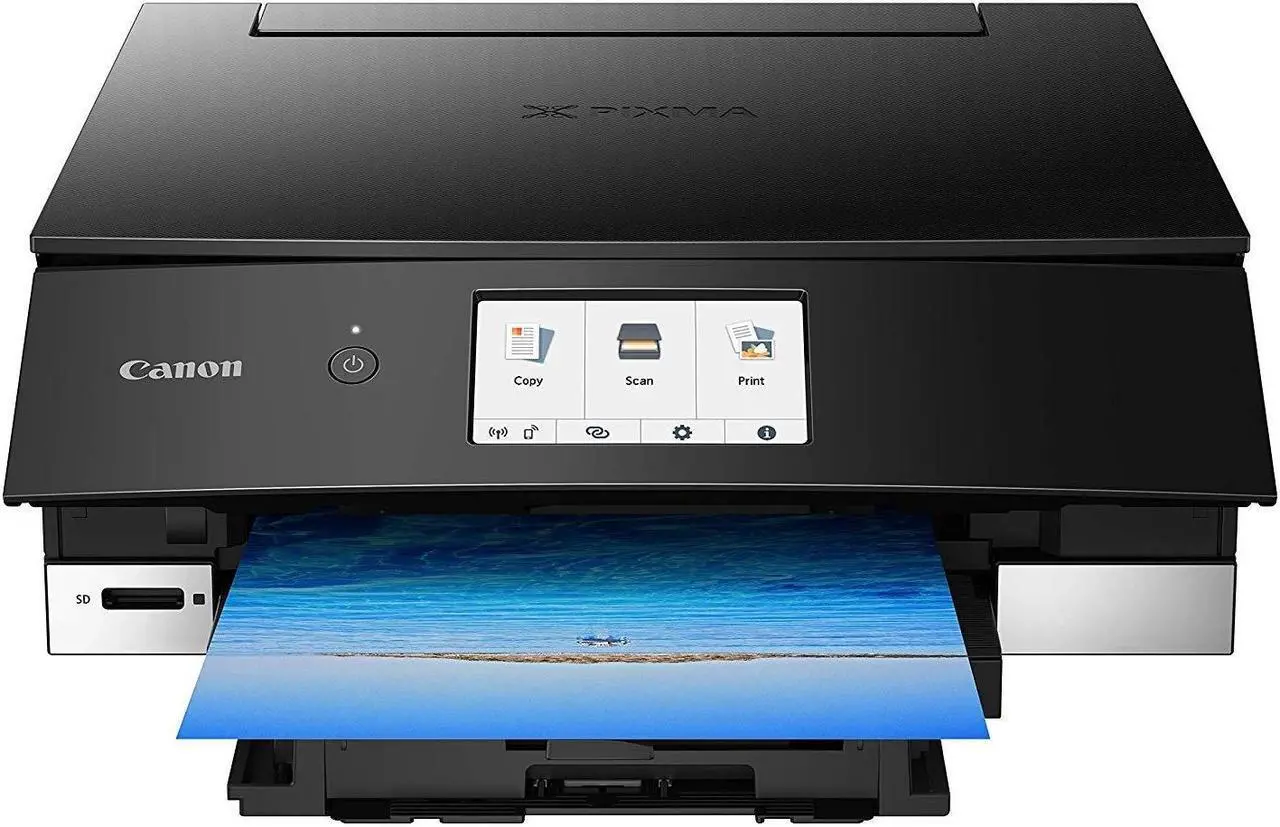 Alt view image 6 of 8 - Canon PIXMA TS8220 (2987C002) Duplex 4800 DPI x 1200 DPI Wireless/USB Color Inkjet All-In-One Printer - Black