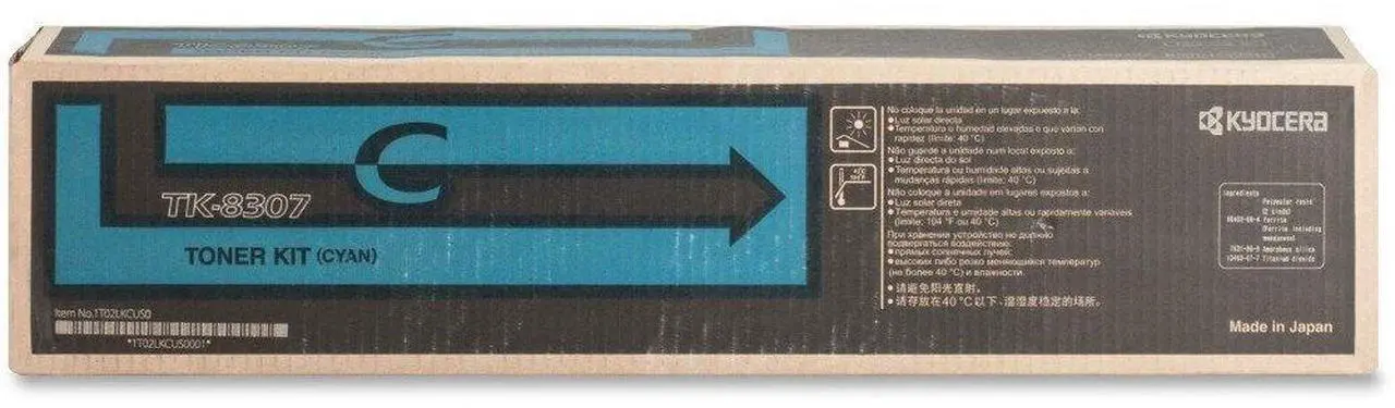 Alt view image 10 of 14 - Cyan Toner Cartridge for Kyocera TK-8307C TASKalfa 3050ci, TASKalfa 3051ci, TASKalfa 3550ci, TASKalfa 3551ci, Genuine Kyocera Brand