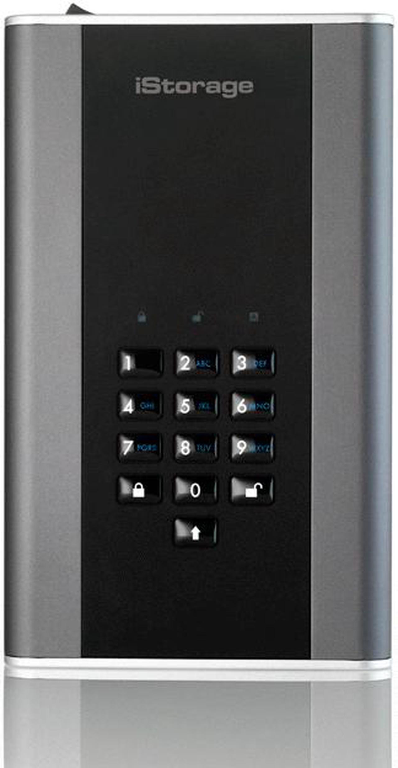 iStorage diskAshur DT2 4TB Secure encrypted desktop hard drive - FIPS Level 3 certified, Password protected, military grade hardware encryption IS-DT2-256-4000-C-X