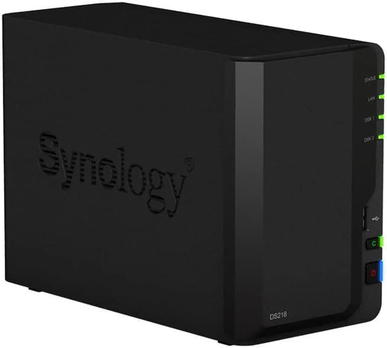 Alt view image 5 of 5 - Synology DiskStation DS218 NAS Server with RTD1296 1.4GHz CPU, 2GB Memory, 2TB SSD Storage, 1 x 1GbE LAN Port, DSM Operating System