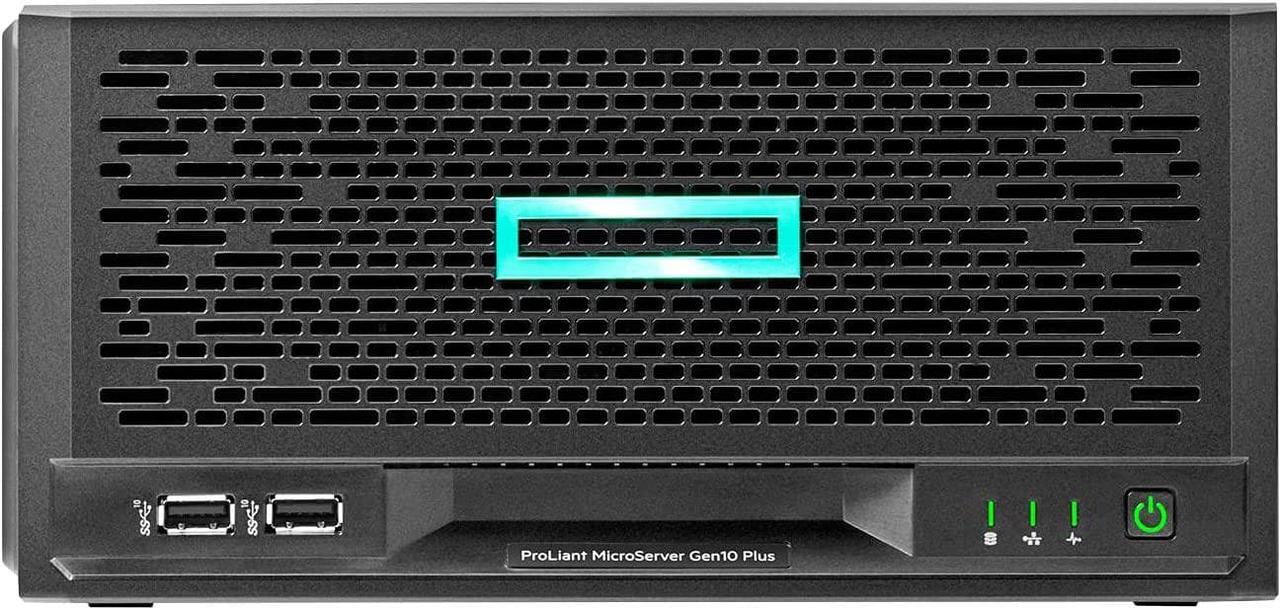Main image of Hewlett Packard Enterprise HPE ProLiant MicroServer Gen10 Plus v2 Ultra Micro Tower Server for Small Business, Xeon E-2314 2.8GHz, 64GB Memory, 4TB SSD Storage, RAID, iLo, Server 2022 Essentials