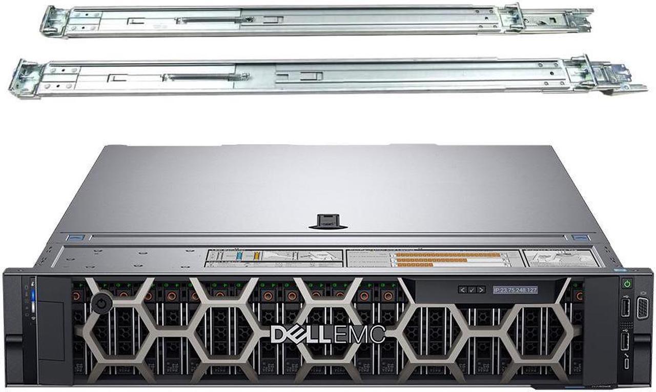 Main image of Dell PowerEdge R740 2U Rack Server, Dual Xeon 6130 2.10 GHz, 512GB DDR4 Memory, 64TB Enterprise NL SAS Storage, RAID, Dual Power, iDRAC, Rail Kit, Server 2022 Standard