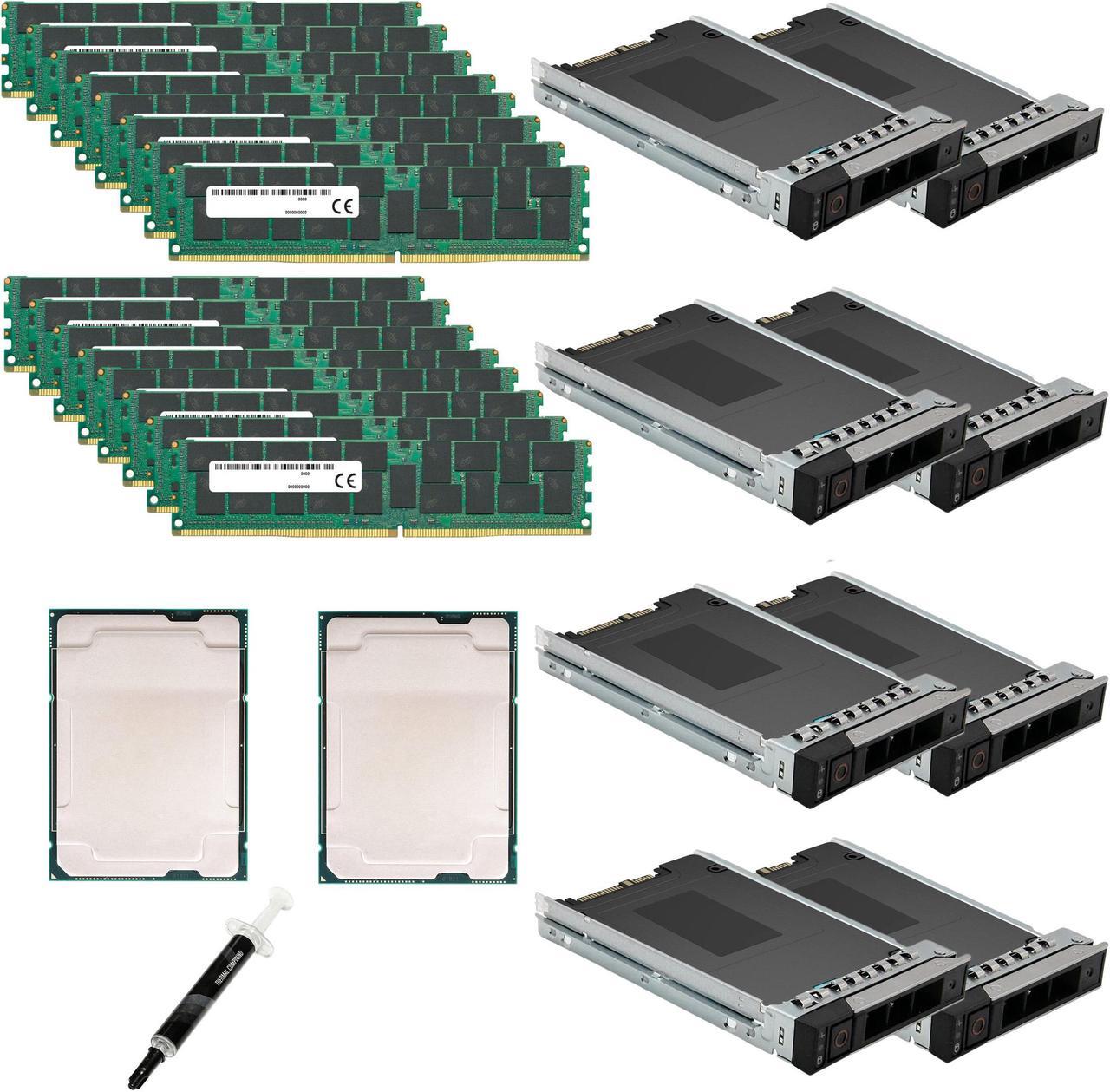 Main image of Matched Pair of Intel Xeon 6140 18-Core, 2.30 GHz Bundle with 15.36TB Enterprise SSD Storage, and 512GB DDR4 Memory for ThinkSystem SR530, SR630, SR650, ST550