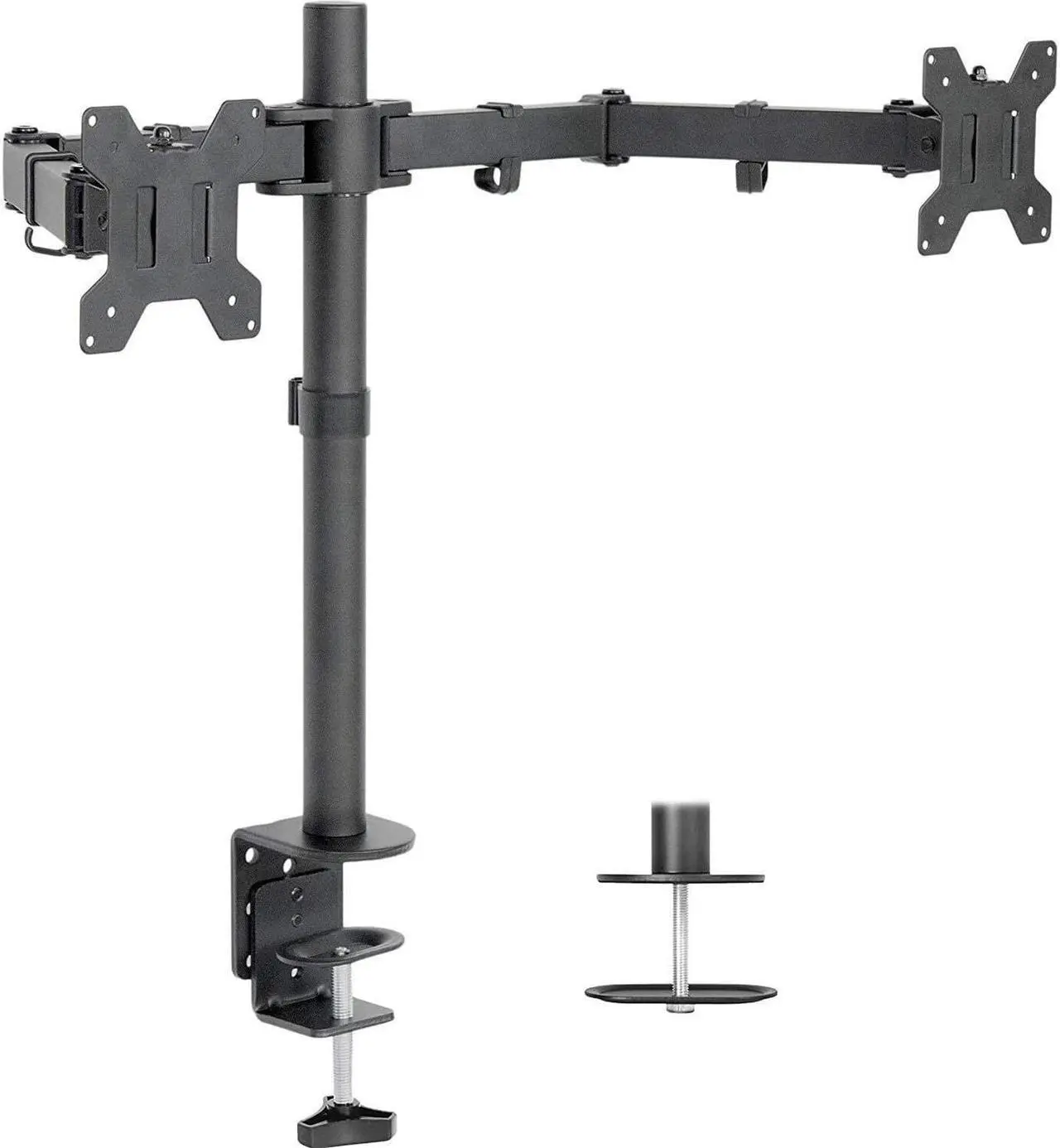 Alt view image 5 of 5 - ViewSonic VG2756-4K 27-inch 3840 x 2160 Ultra HD LCD IPS Monitor, 2-Pack bundle with Frameless, Dock, Daisy Chain, HDMI, DisplayPort, USB Hub, USB-C, Ethernet, Speakers, Desk Mount Dual Monitor Stand