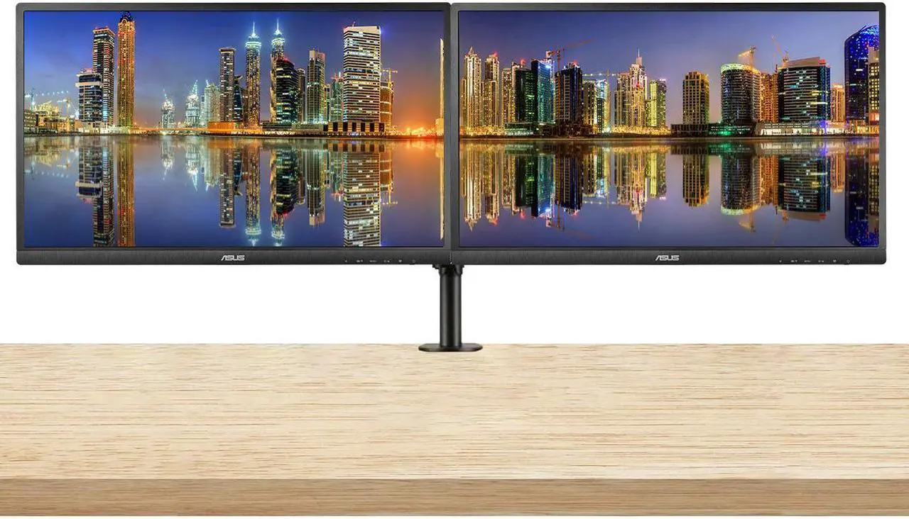 Main image of Asus VA329HE 32-inch 1080P 75 Hz Full HD LED Backlit LCD Monitor, 2-Pack Bundle with VGA, HDMI, Eye Care, Ultra-low Blue Light, Desk Mount Dual Monitor Stand