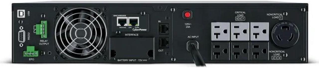 Alt view image 3 of 7 - CyberPower OL1000RTXL2UN 2U Rack/Tower Smart App Online UPS System 1000VA/900W Power Supply, Intelligent LCD, RMCARD205, 8 x NEMA 5-15R Outlets, AVR, Remote Management, Bundle with 16GB USB Storage