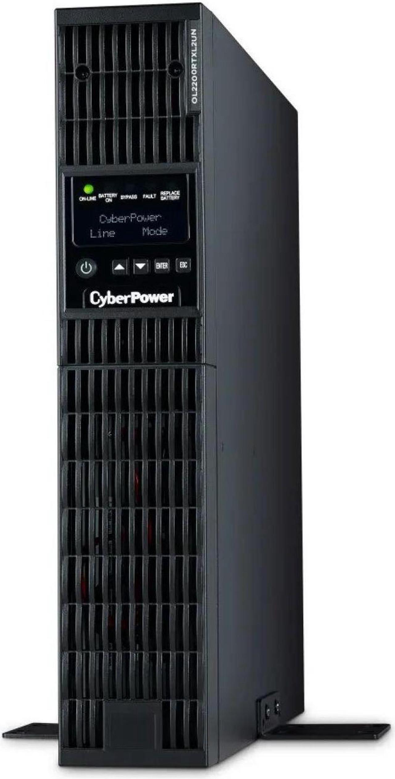Alt view image 4 of 7 - CyberPower OL1000RTXL2UN 2U Rack/Tower Smart App Online UPS System 1000VA/900W Power Supply, Intelligent LCD, RMCARD205, 8 x NEMA 5-15R Outlets, AVR, Remote Management, Bundle with 16GB USB Storage