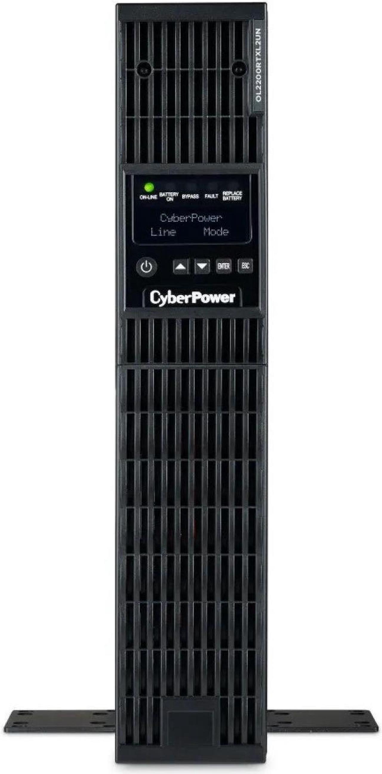 Alt view image 5 of 7 - CyberPower OL1000RTXL2UN 2U Rack/Tower Smart App Online UPS System 1000VA/900W Power Supply, Intelligent LCD, RMCARD205, 8 x NEMA 5-15R Outlets, AVR, Remote Management, Bundle with 16GB USB Storage