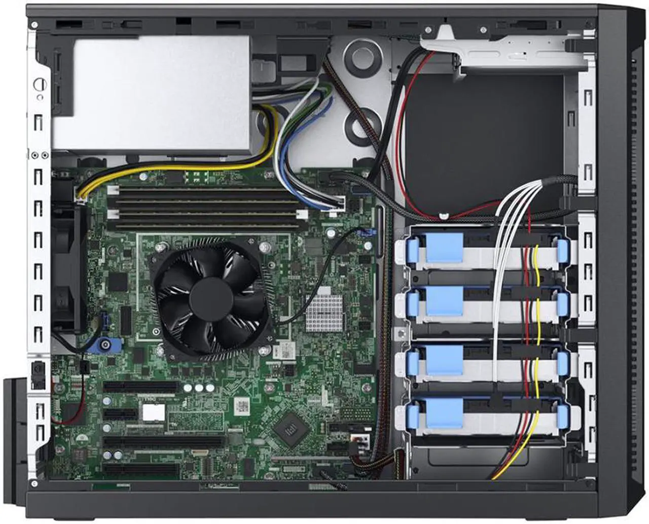 Alt view image 5 of 6 - Dell PowerEdge T140 Mini Tower Server, Intel Xeon 3.3GHz CPU, 64GB DDR4 RAM, 16TB HDD Storage, RAID, Windows Server 2019