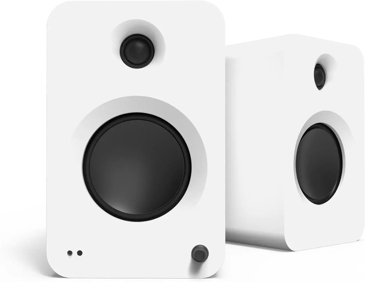 Alt view image 2 of 7 - Kanto REN MW Bluetooth Powered Bookshelf Speakers - Matte White Pair with 4 Year Amber Protection Plan (2024)