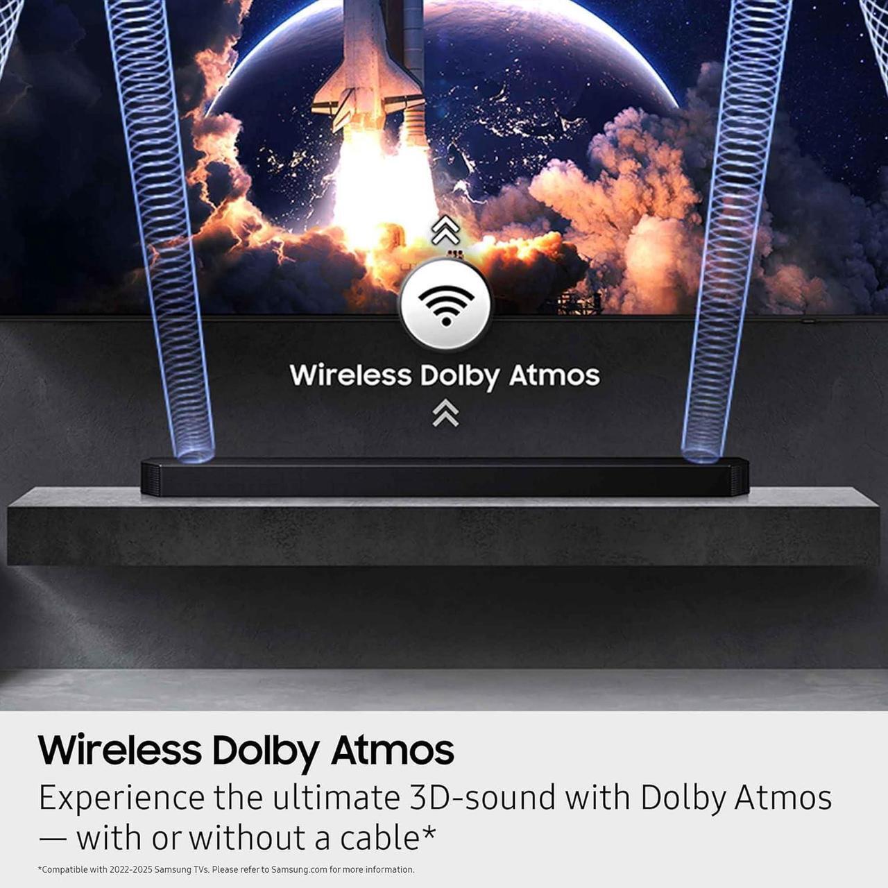 Alt view image 6 of 7 - Samsung QN85Q80DDFXZA 85 Inch QLED 4K Smart TV with Dolby Atmos and OTS Lite with a Samsung HW-Q990F Q Series Soundbar 11.1.4 Ch Subwoofer with Rear Speakers (2025)