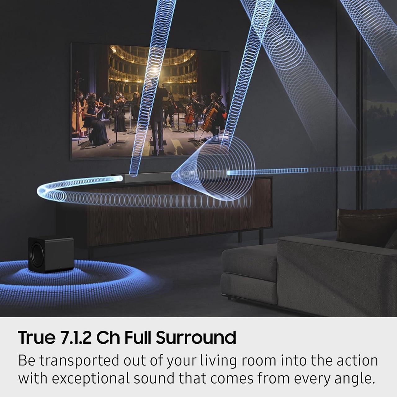 Alt view image 6 of 7 - Samsung QN85QN80FAFXZA 85 Inch Neo QLED QN80F Series Supreme UHD 4K TV with a Samsung HW-Q900F Q Series Soundbar 7.1.2 Ch Subwoofer (2025)