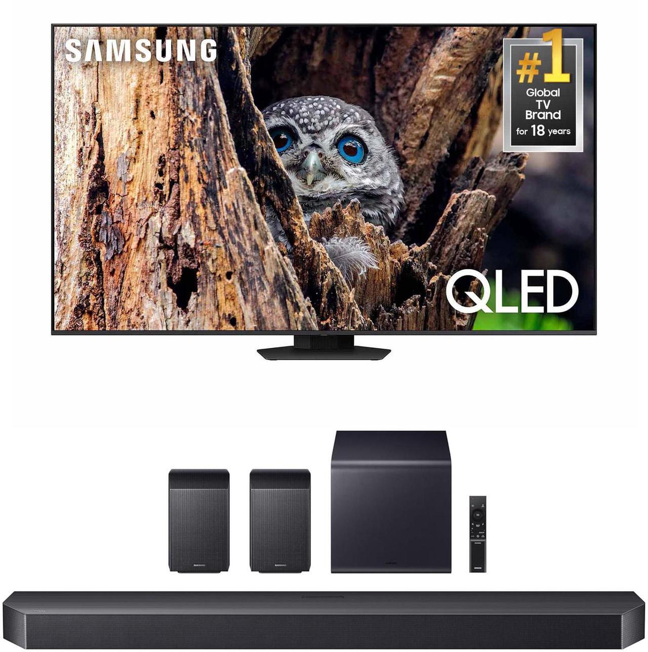 Main image of Samsung QN85Q80DDFXZA 85 Inch QLED 4K Smart TV with Dolby Atmos and OTS Lite with a Samsung HW-Q990F Q Series Soundbar 11.1.4 Ch Subwoofer with Rear Speakers (2025)