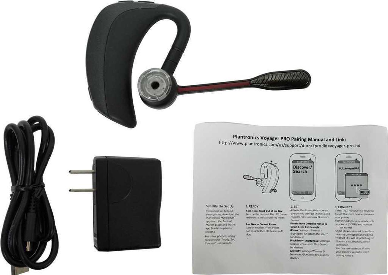 Plantronics Voyager Pro HD Bluetooth Headset W/ Noise Reduction & Smart Sensor