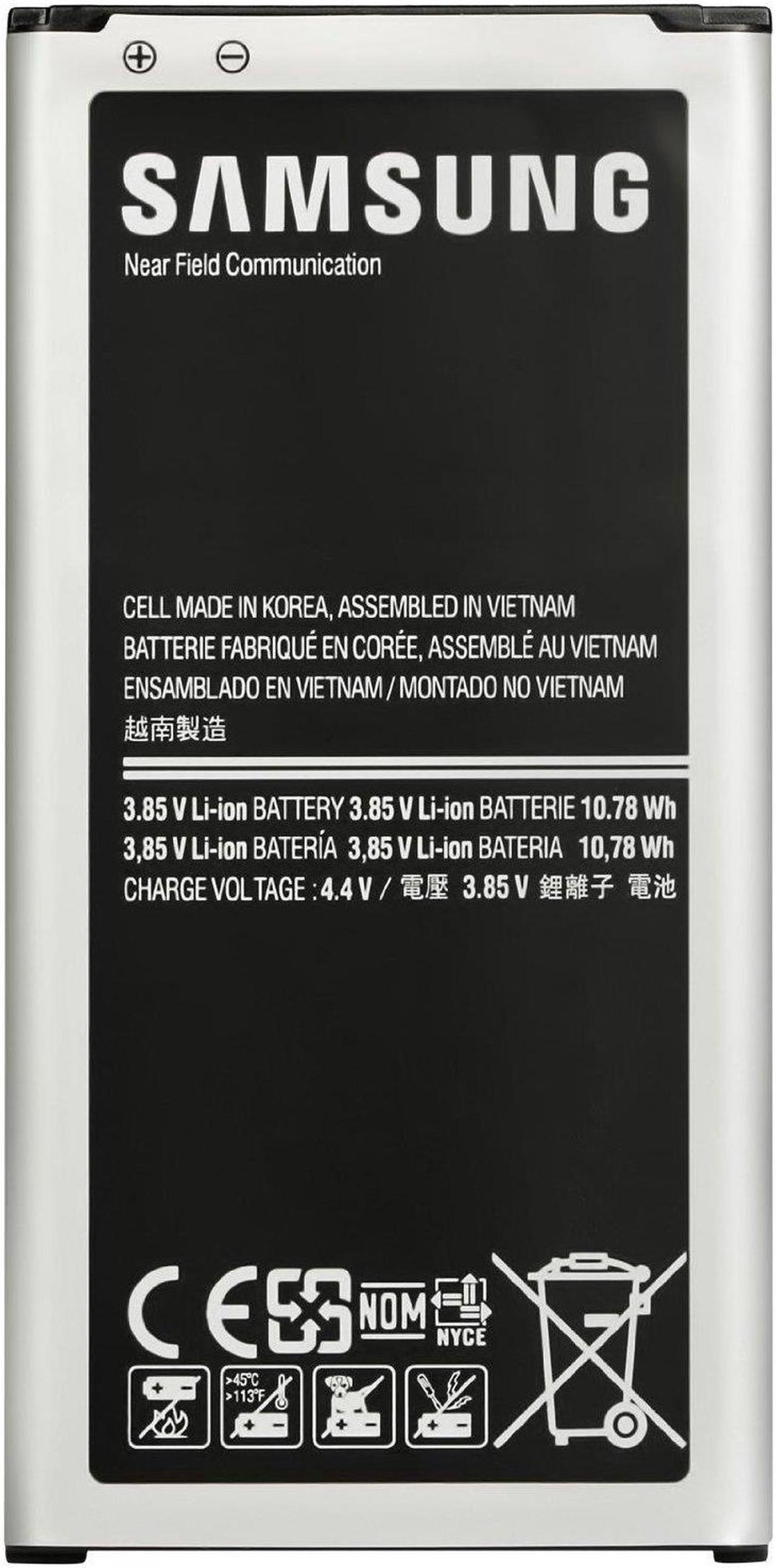 Samsung Galaxy S5 Cell Phone Battery EB-BG900BBU, 2800mAh, 3.85V Li-ion, 10.78Wh