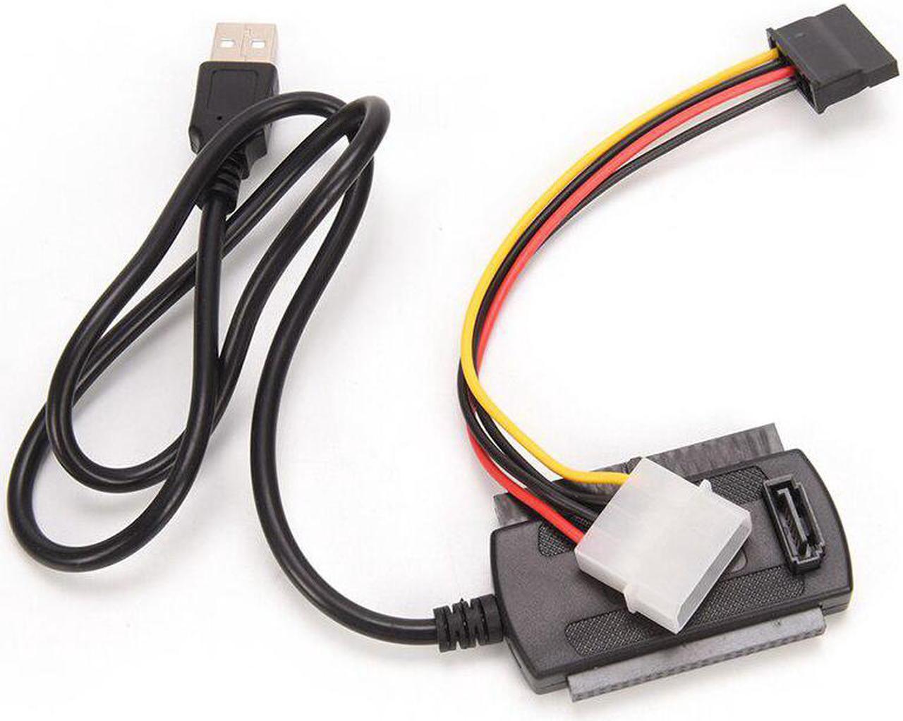 For 2.5 3.5 HD HDD Hard Drive Adapter Converter Cable 4 Pin USB 2.0 to IDE SATA Adapter Cable Power Cable