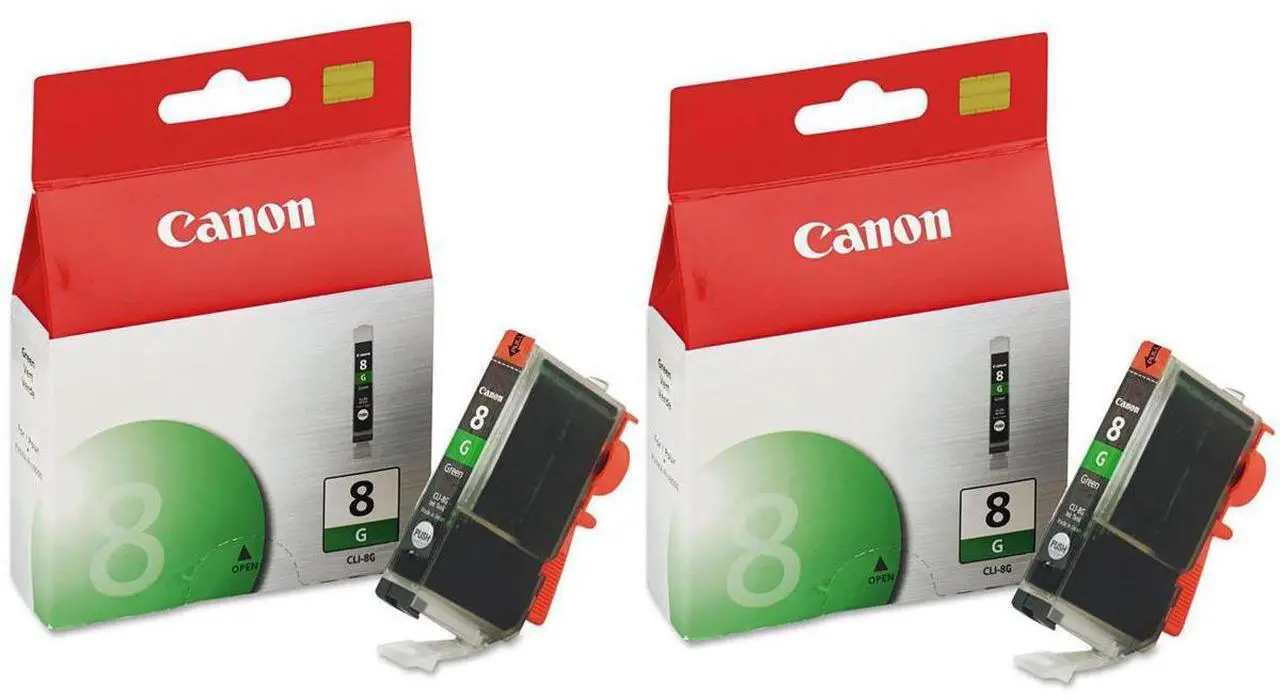 Main image of Canon CLI-8 Green Ink Cartridge for PIXMA Pro9000, Pro9000 Mark II Printers, 2-Pack