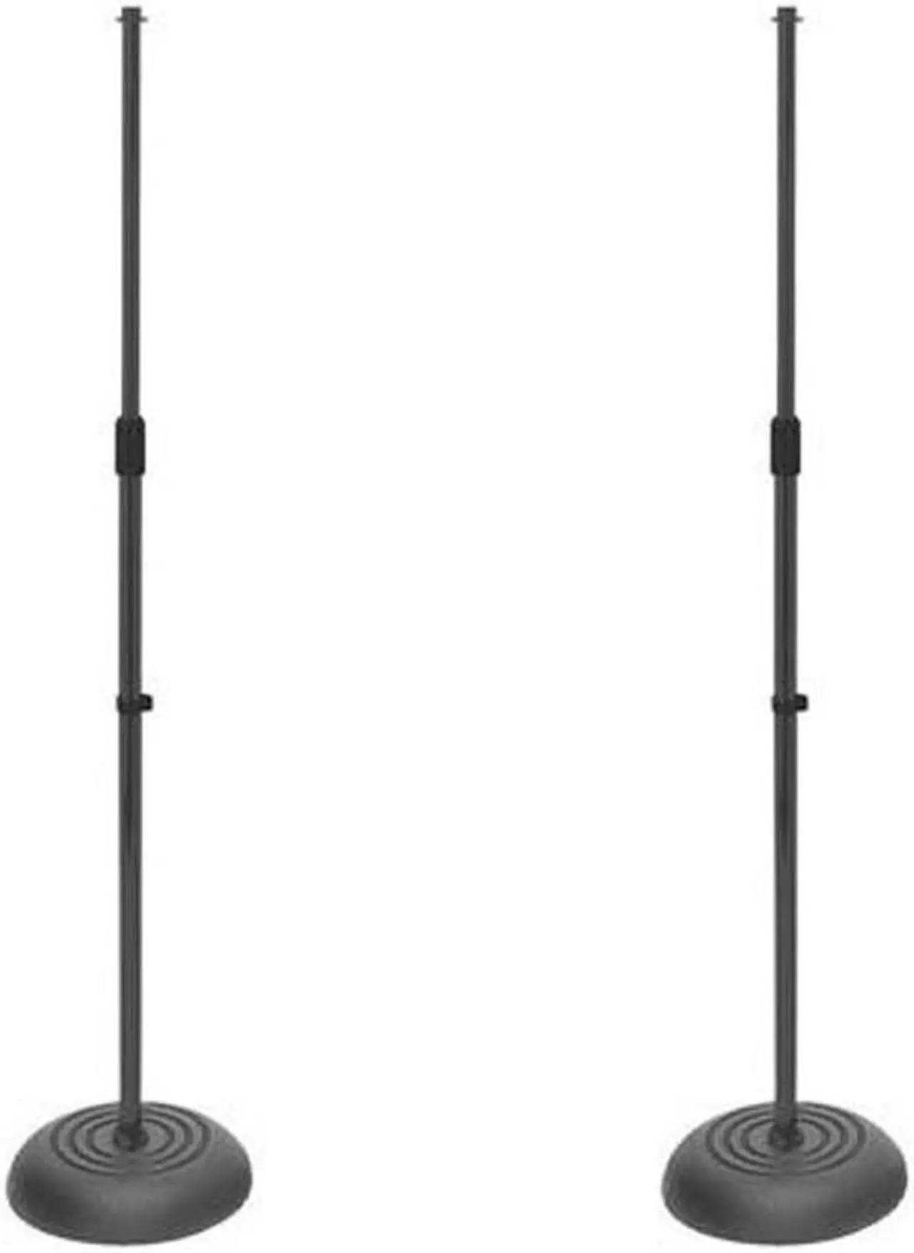 Main image of On-Stage 2 Pack MS7201B Round Base Microphone Stand, Black #MS7201B 2