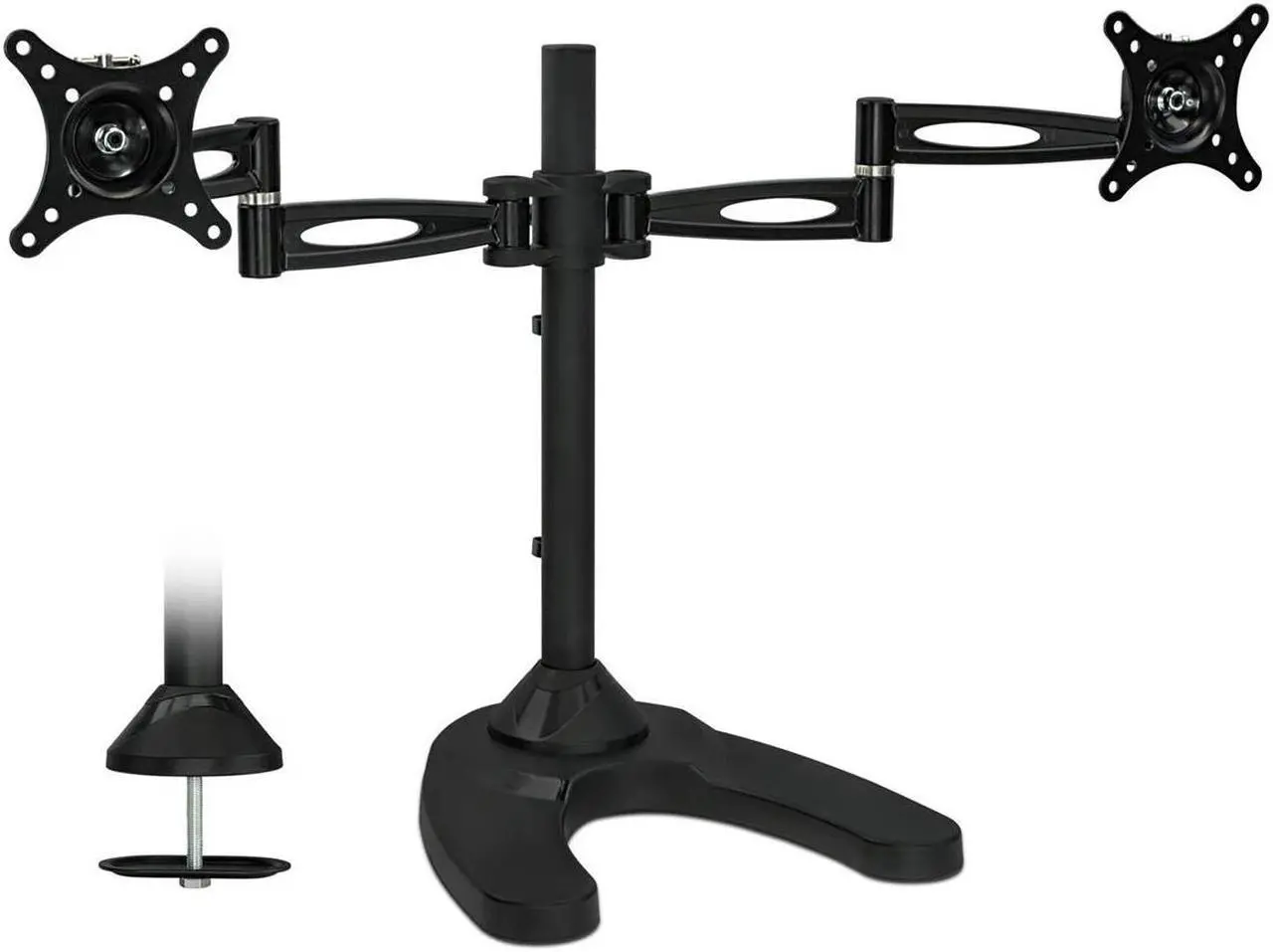Alt view image 3 of 7 - Mount-It! Dual Monitor Stand | 27" Max Screen Size| VESA 75 100