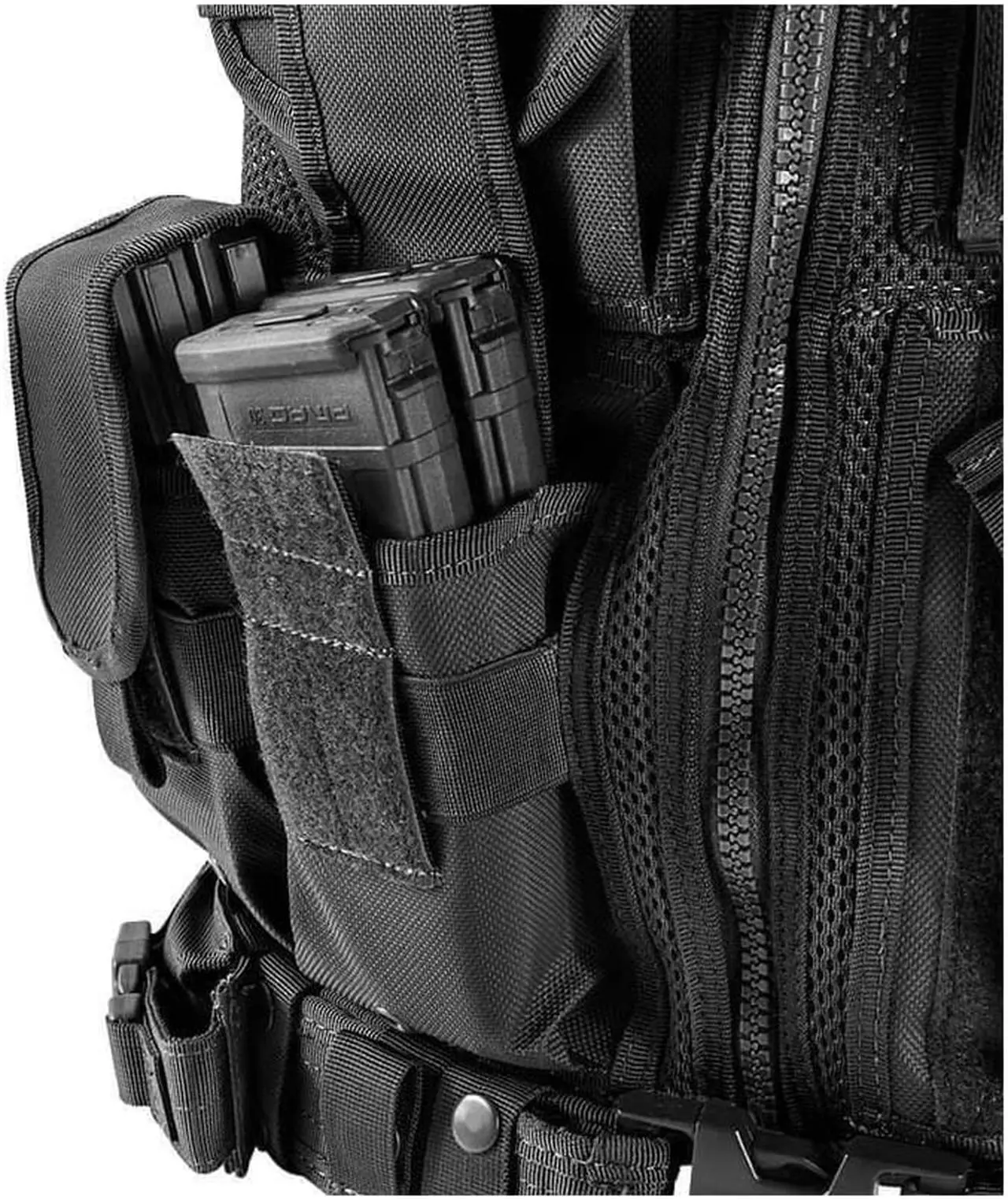 Alt view image 5 of 6 - BARSKA BI13196 Tactical Vest,Nylon,XL +,Black