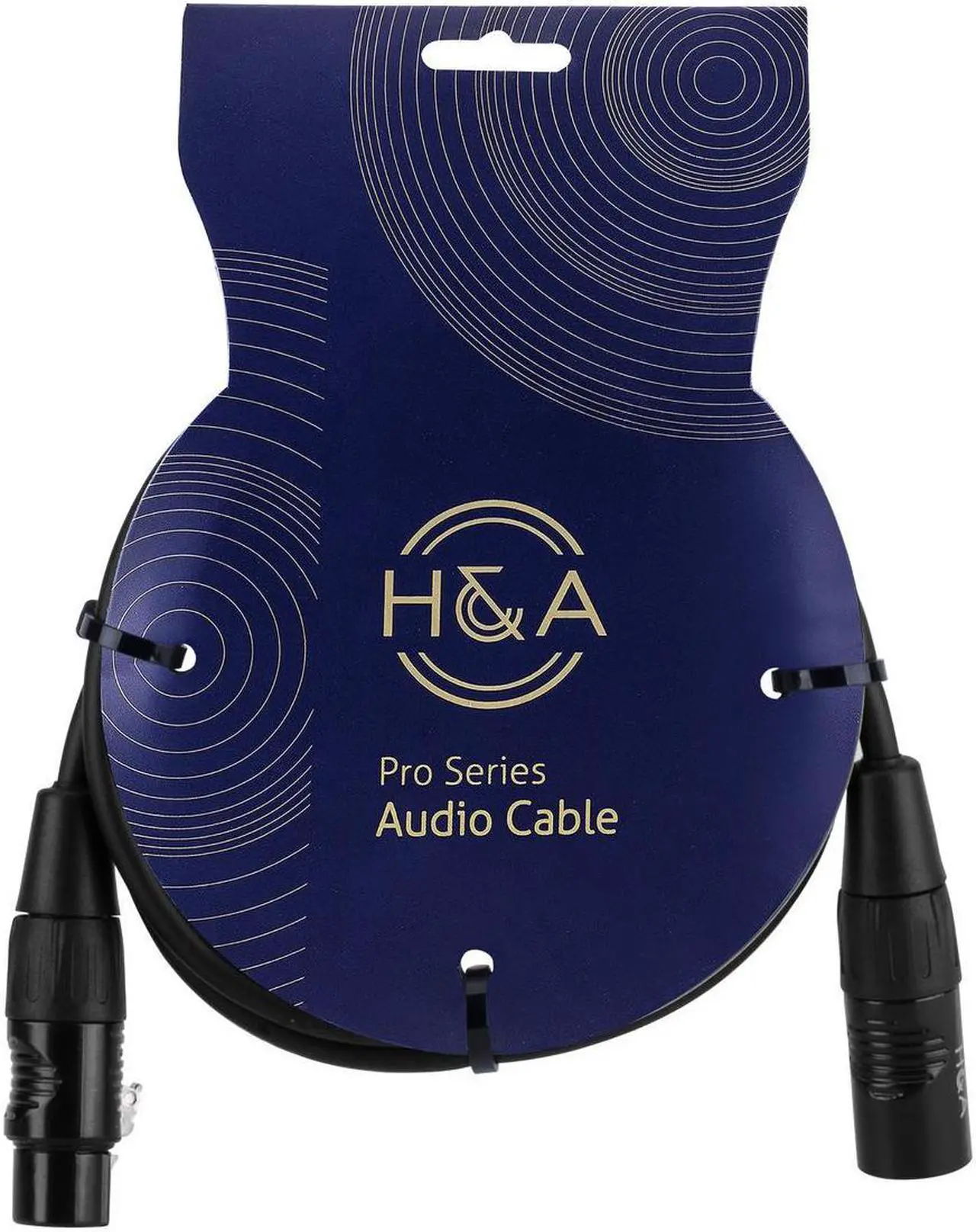 Alt view image 4 of 4 - H&A Elite Pro 3' XLR M to XLR F Microphone Cable with Rean Connectors #G-XMF-3