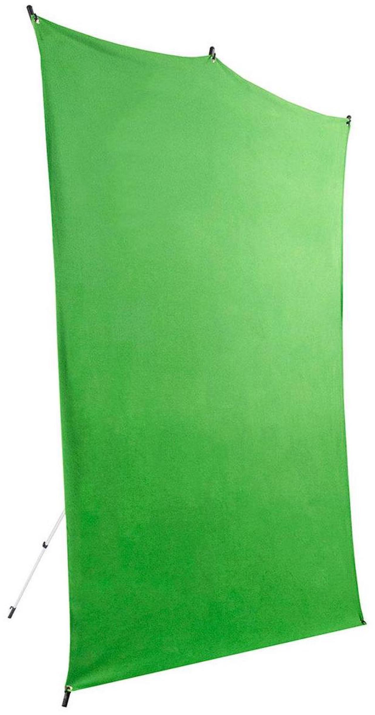 Main image of Savage 5x7' Chroma Green Background Backdrop Travel Kit, Includes Stand, Bag
