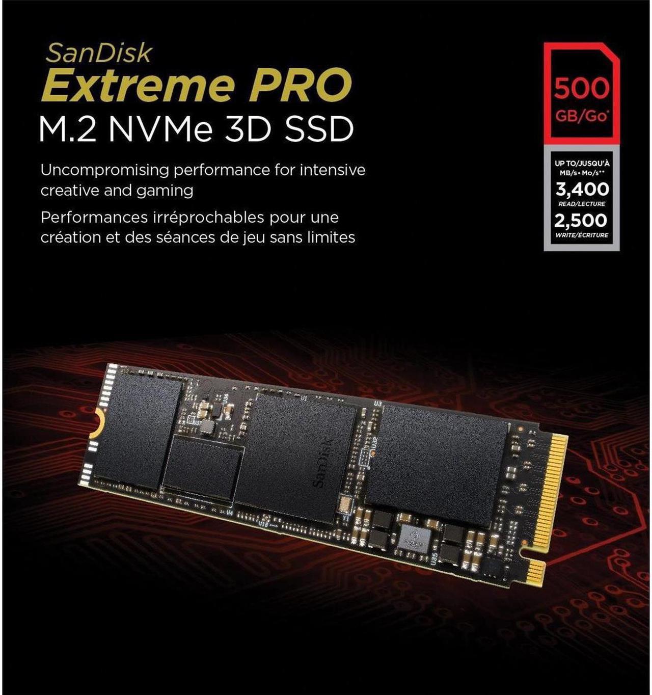 Alt view image 19 of 20 - SanDisk Extreme PRO 500GB PCIe 3.0 x4 M.2 2280 Internal Solid State Drive