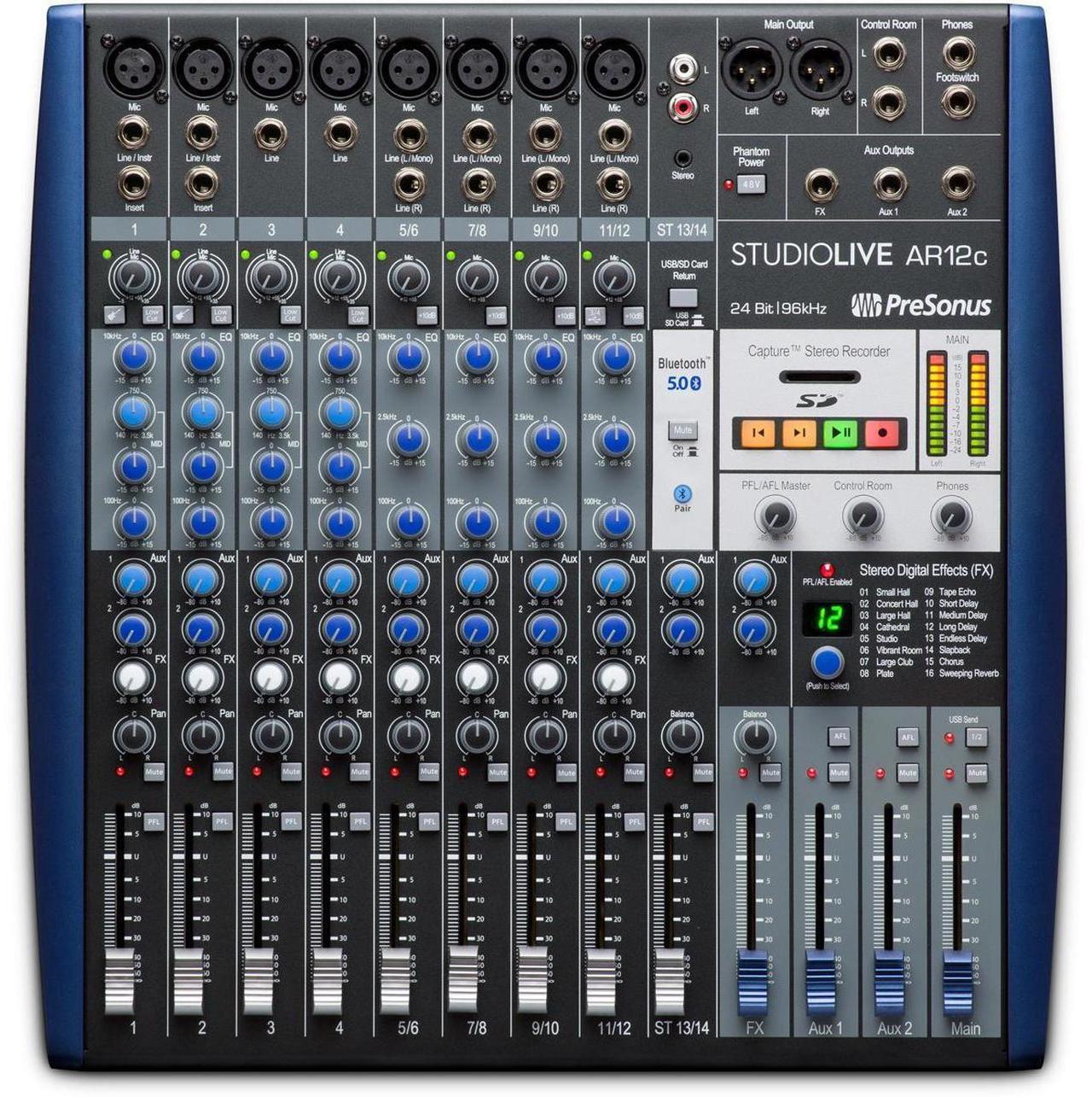 Alt view image 3 of 9 - PreSonus StudioLive AR12c 12-Channel USB-C Compatible Hybrid Audio Interface