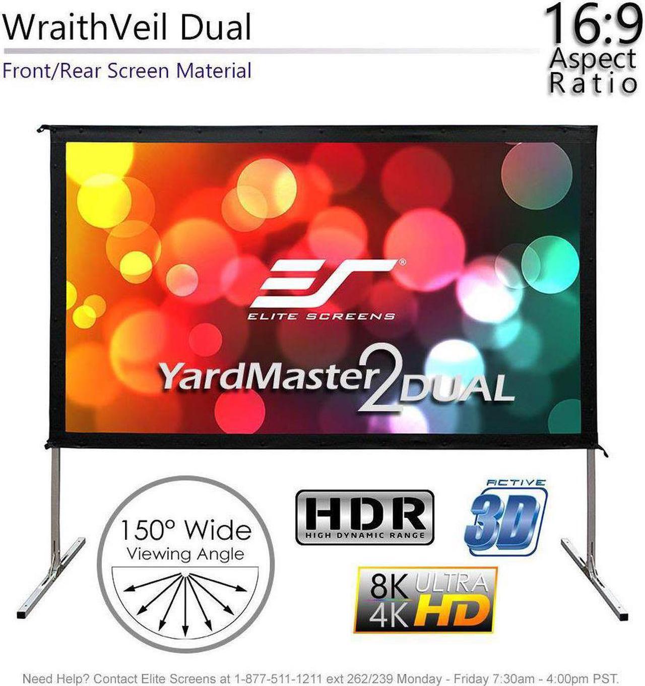 Alt view image 14 of 20 - Elite Screens OMS100H2-DUAL Yard Master 2 Dual Series Outdoor Projector Screen