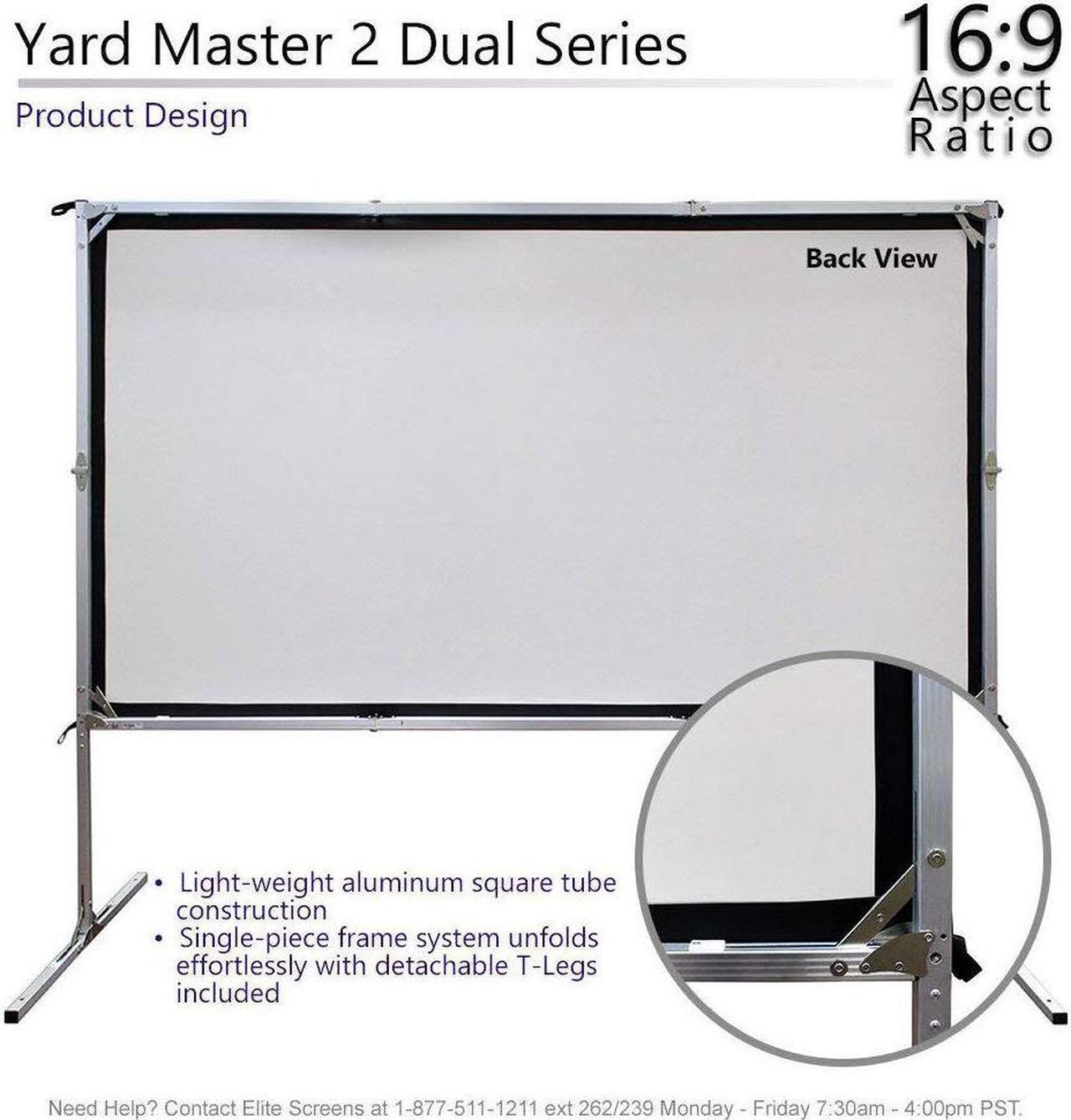 Alt view image 15 of 20 - Elite Screens OMS100H2-DUAL Yard Master 2 Dual Series Outdoor Projector Screen