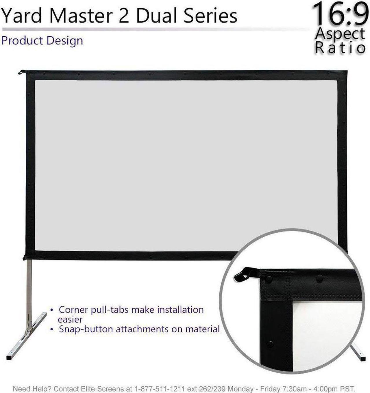 Alt view image 16 of 20 - Elite Screens OMS100H2-DUAL Yard Master 2 Dual Series Outdoor Projector Screen