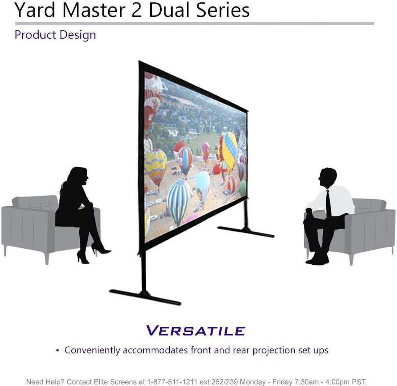 Alt view image 17 of 20 - Elite Screens OMS100H2-DUAL Yard Master 2 Dual Series Outdoor Projector Screen
