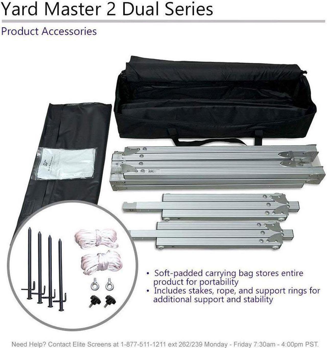 Alt view image 18 of 20 - Elite Screens OMS100H2-DUAL Yard Master 2 Dual Series Outdoor Projector Screen