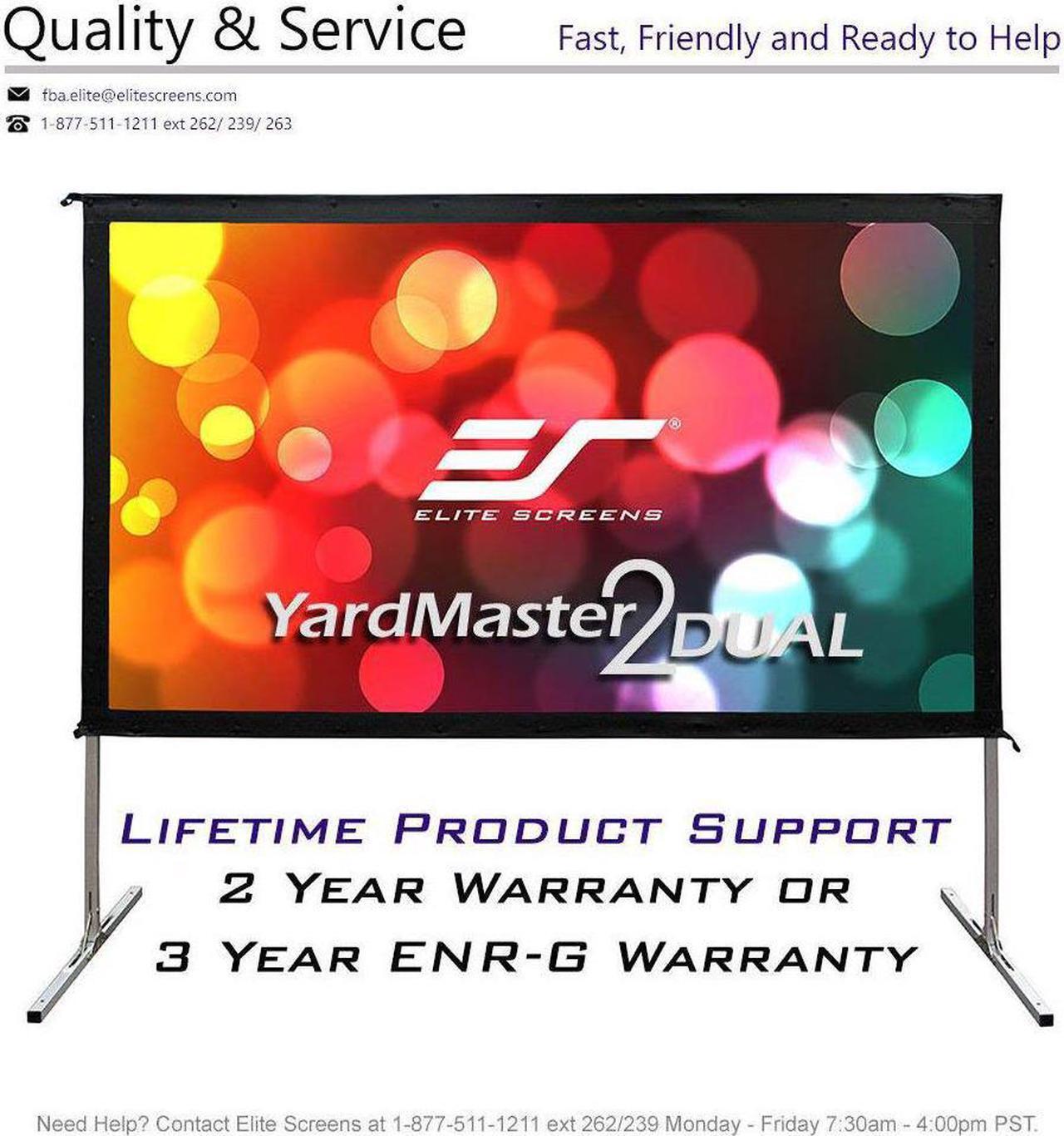 Alt view image 19 of 20 - Elite Screens OMS100H2-DUAL Yard Master 2 Dual Series Outdoor Projector Screen