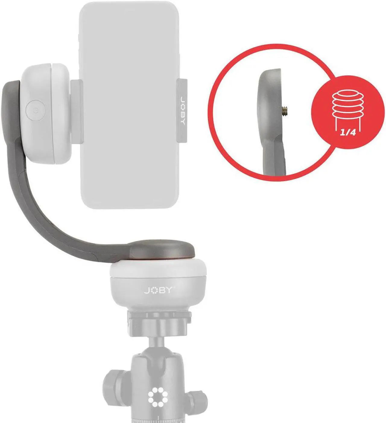 Alt view image 2 of 7 - JOBY Pan Tilt Bracket For Spin, Gray #JB01714