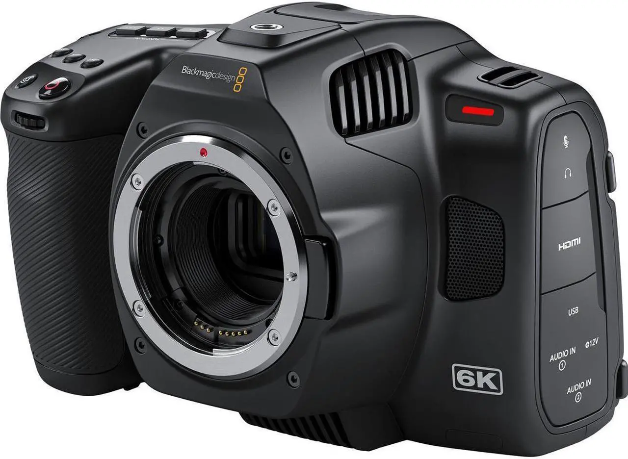 Alt view image 2 of 7 - Blackmagic Design Pocket Cinema Camera 6K Pro Bundle with 128GB SD Card, Backpack, 2x Battery, Charger, Screen Protector, SD Card Case, Cleaning Kit